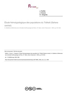 Étude hémotypologique des populations du Tidikelt (Sahara central). - article ; n°3 ; vol.4, pg 531-544