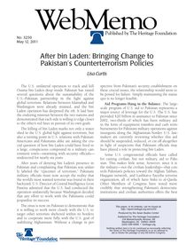 Bringing Change to Pakistan Counterterrorism Policies