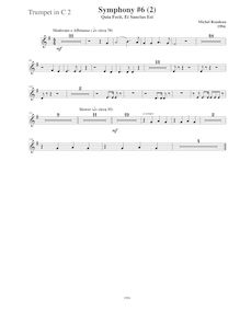 Partition trompette 2 (C), Symphony No.6  Magnificat , D major, Rondeau, Michel par Michel Rondeau