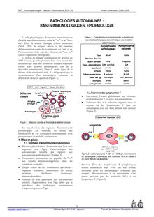 MIF Immunopathologie Réaction inflammatoire ECN116 Année universitaire
