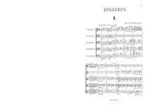 Partition complète, corde quintette, Op.5, Svendsen, Johan