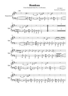 Partition clavecin,  No.2, Overture, B minor, Bach, Johann Sebastian
