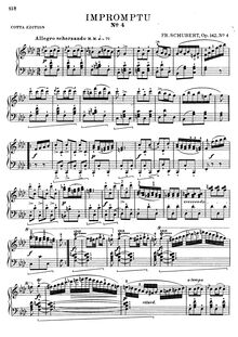 Partition Impromptu en F minor, Op.142 No.4, Schubert s Impromptus [revised et edited by Franz Liszt]