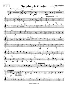 Partition hautbois 2, Symphony en C major, C major, Asplmayr, Franz