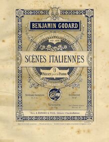 Partition couverture couleur, Scènes Italiennes, Op.126, Godard, Benjamin