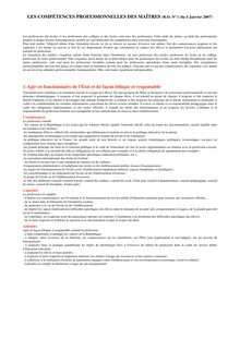 PDF - 138.5 ko - LES COMPÉTENCES PROFESSIONNELLES DES MAÎTRES (BO ...