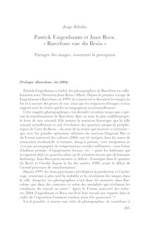 Patrick Fagenbaum et Joan Roca. « Barcelone vue du Besòs » - article ; n°1 ; vol.79, pg 205-223