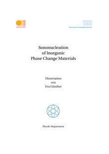 Sononucleation of inorganic phase change materials [Elektronische Ressource] / Eva Doris Günther