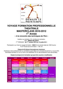 Exercices Dates Info divers - VOYAGE FORMATION PROFESSIONNELLE ...