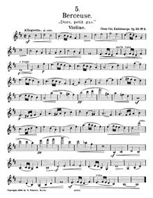 Partition , Berceuse - partition de violon, Kaleidoscope, 24 morceaux pour violin et piano