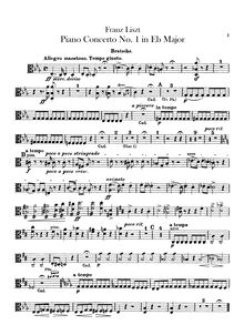 Partition altos, Piano Concerto No.1, Triangle Concerto, E♭ major