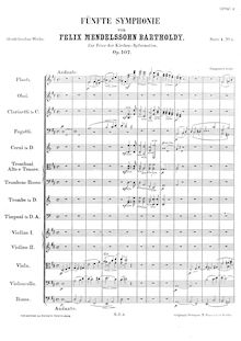 Partition , Andante - Allegro con fuoco, Symphony No.5 en D minor