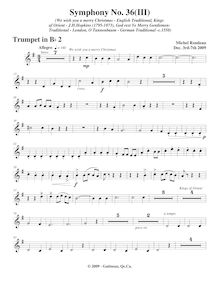 Partition trompette 2, Symphony No.36  Christmas Symphony , F major par Michel Rondeau