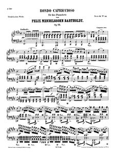 Partition complète (filter), Rondo Capriccioso, Op.14