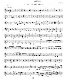 Partition violon 2, corde quatuor, Quatuor pour deux violons, alto et basse