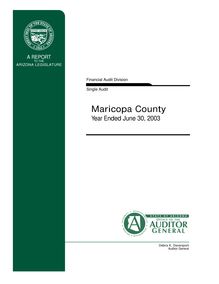Maricopa County June 30, 2003 Single Audit Report
