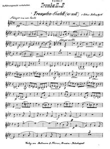 Partition Trompete 2 (en B♭), Trompeten-Sextett, Es moll, für Cornet à pistons en B, 2 Trompeten en B, Basstrompete en Es (Althorn), Trombone (Tenorhorn) und Tuba (Bariton), Op.30