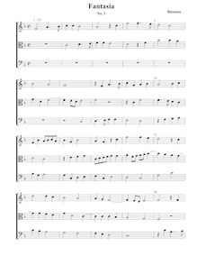 Partition Fantasia No.1 – partition complète, Fantasie per cantar et sonar con ogni sorte d’istrumenti