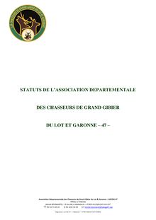 STATUTS DE L'ASSOCIATION DEPARTEMENTALE DES CHASSEURS DE GRAND ...
