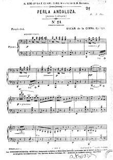 Partition complète, Perla Andaluza, No. 21, op. 424, Pensée-Poètique