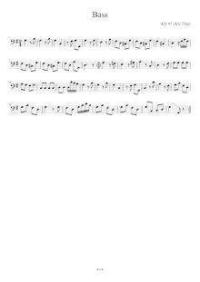 Partition Basses , partie, Symphony No.47, D major, Mozart, Wolfgang Amadeus