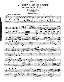 Partition Piano , partie, Concertpiece, Op.27, Morceau de concert : pour le violoncello avec accompagnement d orchestre ou pianoConcertstück Op.27.a-b.