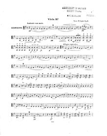 Partition viole de gambe 2, corde quintette, E minor, Gade, Niels