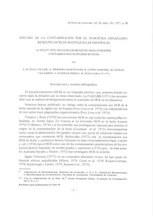Estudio de la contaminación por el fungicida Hexaclorobenzeno (HCB) de mantequillas españolas