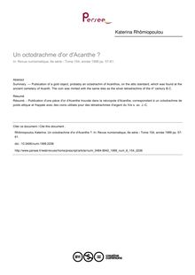 Un octodrachme d or d Acanthe ? - article ; n°154 ; vol.6, pg 57-61