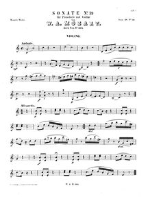 Partition de violon, violon Sonata, Violin Sonata No.31 ; Andante and Allegretto