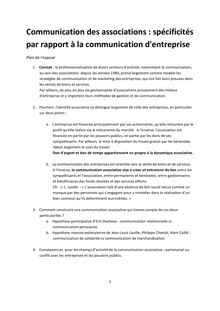 Communication des associations : spécifités par rapport à la communication d entreprise