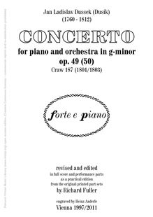 Partition Piano solo, Piano Concerto Op.49 (Craw 187), Piano Concerto in G minor, Op.49 (Craw 187)