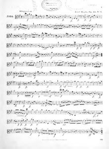 Partition viole de gambe, corde quatuors, Op.55, Haydn, Joseph