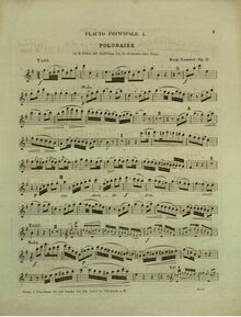 Partition flûte 1 , partie, Polonaise en G major, Stadtrath Keyrsler ?