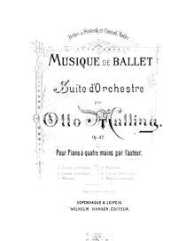 Partition Mazurka, Musique de Ballet, Malling, Otto