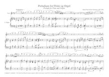 Partition complète, Preludium pour Flöite og Orgel, G Minor, Hartmann, Johan Peter Emilius