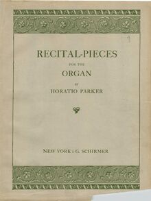 Partition couverture couleur, Recital pièces: A collection of 21 original compositions pour pour orgue