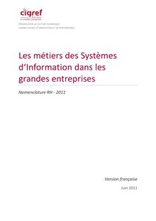 Les métiers des systèmes d information dans les grandes entreprises
