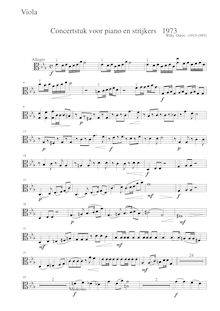 Partition altos, Concertstuk piano en strijkers, Ostijn, Willy