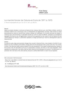 Le marché foncier de Caluire-et-Cuire de 1971 à 1975 - article ; n°3 ; vol.52, pg 259-272