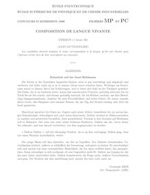 Composition de langues vivantes - Version 1999 Classe Prepa MP Ecole Polytechnique