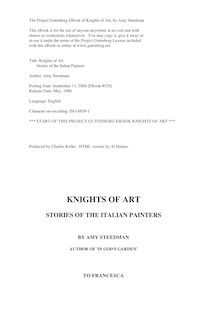 Knights of Art; stories of the Italian painters