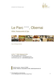 Dossier de presse Hôtel LE PARC 2009.pdf - Dossier de Presse 2009 FR