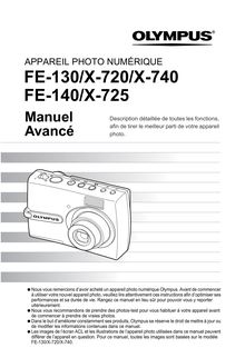 Notice/manuel avancé de l Appareil Photo numériques Olympus  FE-130