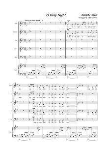 O holy night - Partition complète, Cantique de Noël, Minuit Chrétiens, Adam, Adolphe par Adolphe Adam