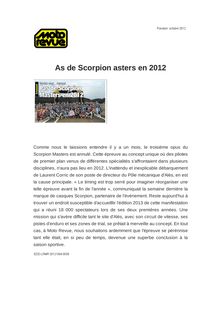 As de Scorpion asters en 2012