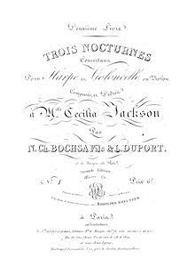 Partition Nocturne No.1, 3 nocturnes, Op.69, Duport, Jean-Louis