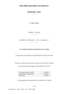 Italien 2006 Brevet (filière technologique)