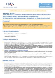 TRACLEER - Synthèse d avis TRACLEER - CT6026
