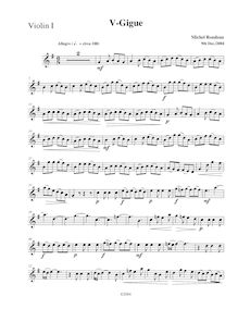 Partition violon 1,  No.1 en G major, G major, Rondeau, Michel par Michel Rondeau